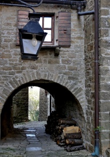Picturesque streets of old village of Groznjan, Istria Croatia