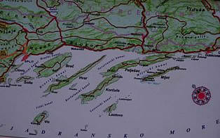 Where is Korcula island on map