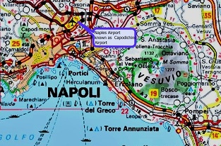 Where is Napoli airport on map