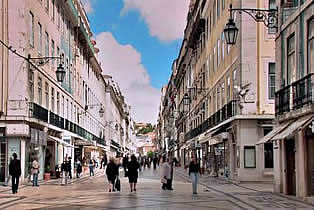 Lisbon streets in centre - Portugal