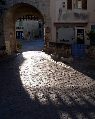 Evening shadows of Saint Gilles streets - Camargue France