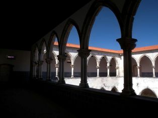Convent de Cristo in Tomar, two tired pillars - Portugal