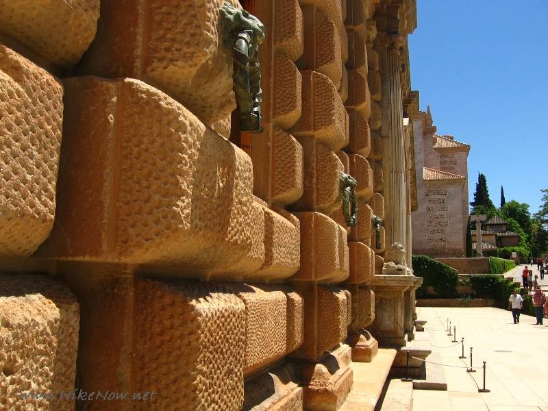 Charles?s Palace was begun in 1526, but never completed, It?s an immense granite square, which inside enclosing a large, circular courtyard - Granada Spain 