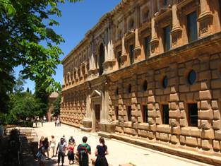 Palaces in Alhambra - Charles V constructed this palace