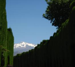 View on Sierra Nevada from Alhambra