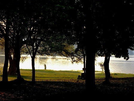 Fisherman in Amaya Lake park - Sri Lanka