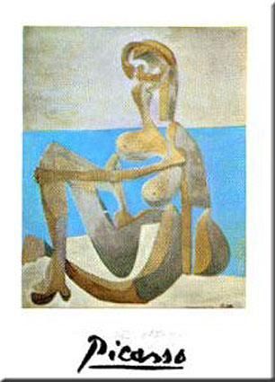 Picasso BaigneuseAssiseAuBordDeLaMer