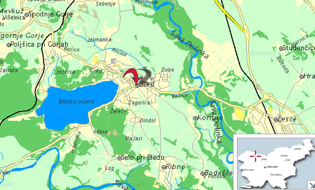 Map of Lake Bled Slovenia