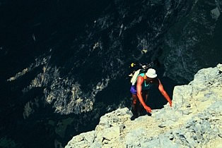 Climbing in the mountain around Lake Bled