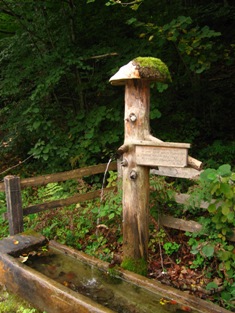 For thirsty cyclists - water alog the road to Lake Bled Slovenia