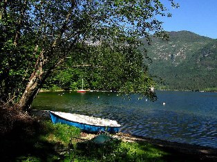 Fishing on Lake Bohinj Slovenia