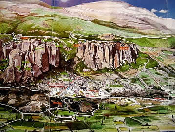 Map of Meteora Greece