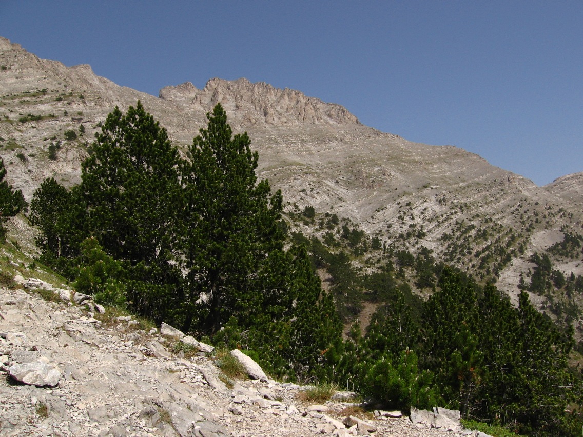 Wide mountain chain of Mt. Olympus - Greece 