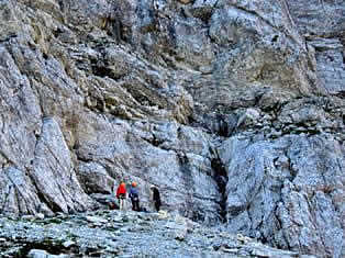 Below alpine climb to  Shite - climbers only