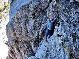 via Hanzova ferrata in Mojstrovka - Airy horisontal passage