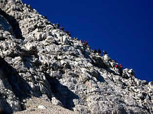 Mt. Mojstrovka climbing  last part of north route