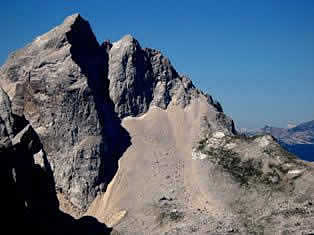 Mt. Jalovec from Mojstrovka Slovenia