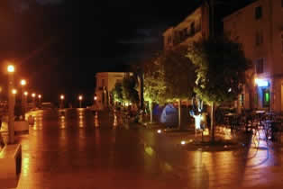 Pag town Croatia at the evening