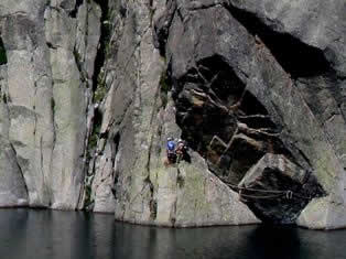 Climbing close Lake Capitello - Corsica