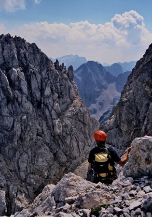 View to the wild wall of Mt. Srednji Rokav