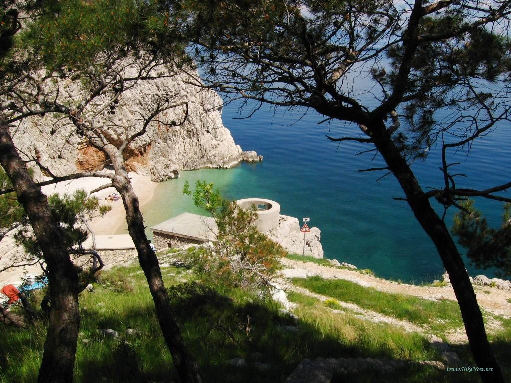 To the south side of the busy port in Rovinj, there is a park with many small rocky and pebble beaches - Rovinj Croatia