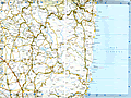 Road map of Lanusei - Sardinia