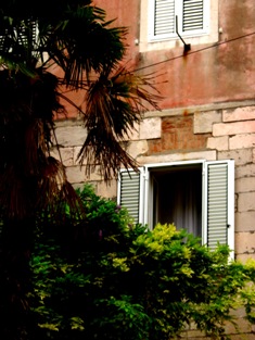 Picturesque buildings inside old town Zadar