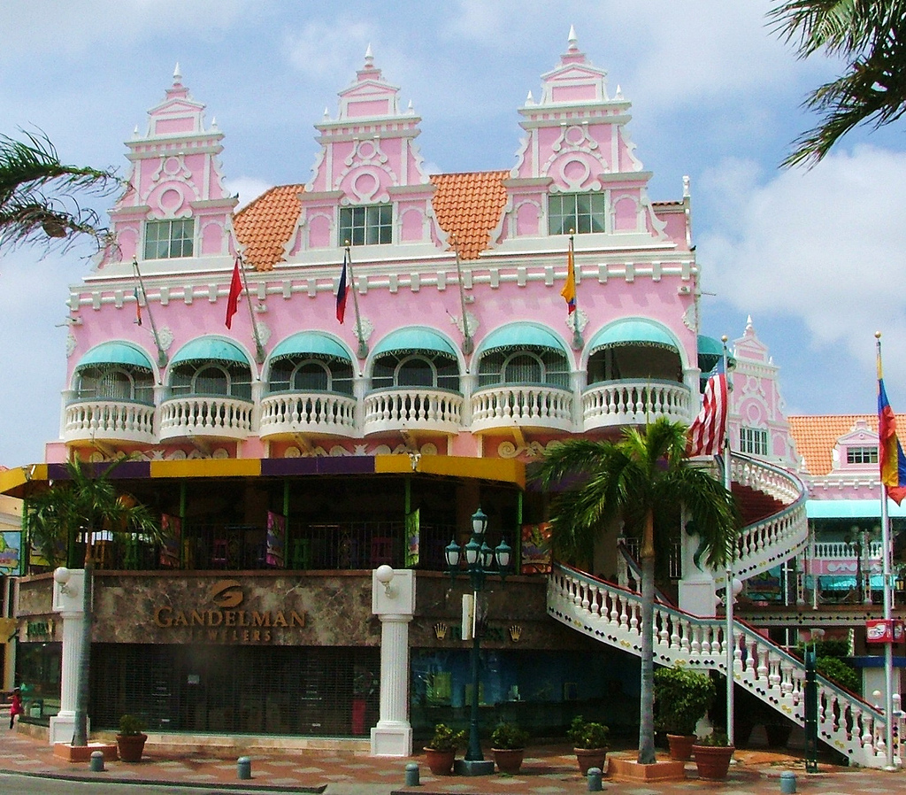 Picturesque houses of Oranjestad - Aruba