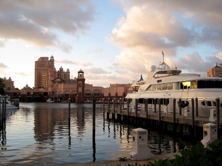 Paradise island vacation - view from the port