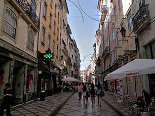 Students in Coimbra streets - Portugal