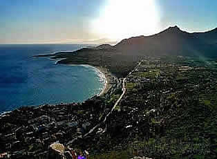 Algajola beach at the morning