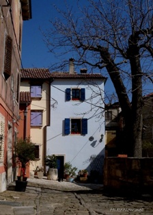 Main square in Groznjan, Istria Croatia