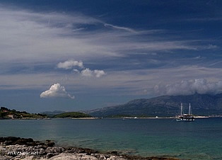 Lumbarda coast in autumn, Korcula