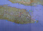 Road map of Korcula - Korcula town