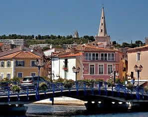 The centre of Martigues- France